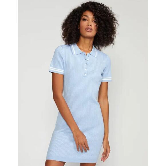 Cynthia Rowley Aqua Rib Knit Mini Dress - Picture 1 of 8